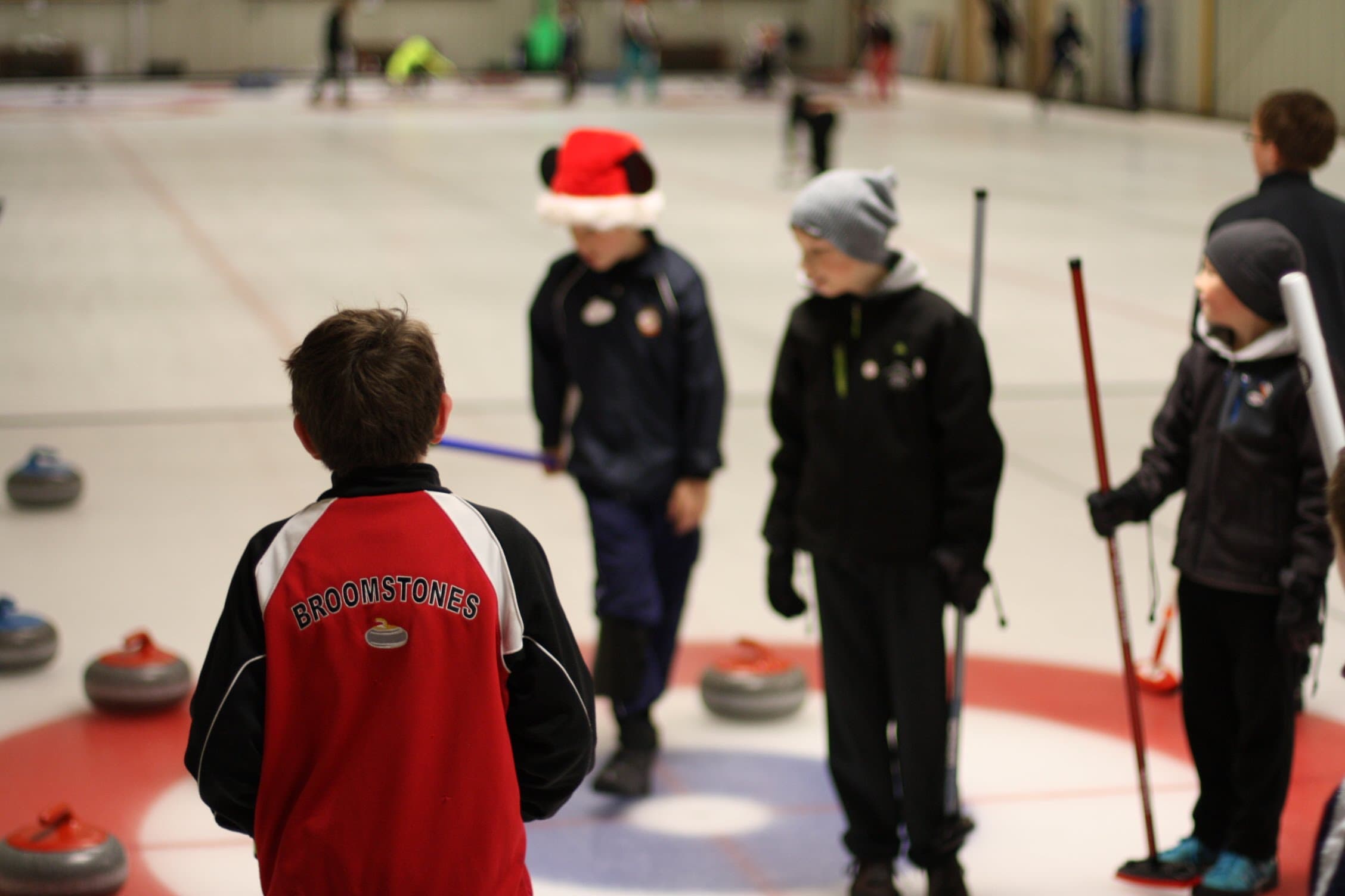 Junior curlers at Broomstones